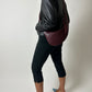 Cropped leather jacket | Black