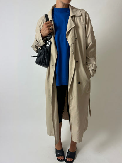 Long trench coat | Soft beige