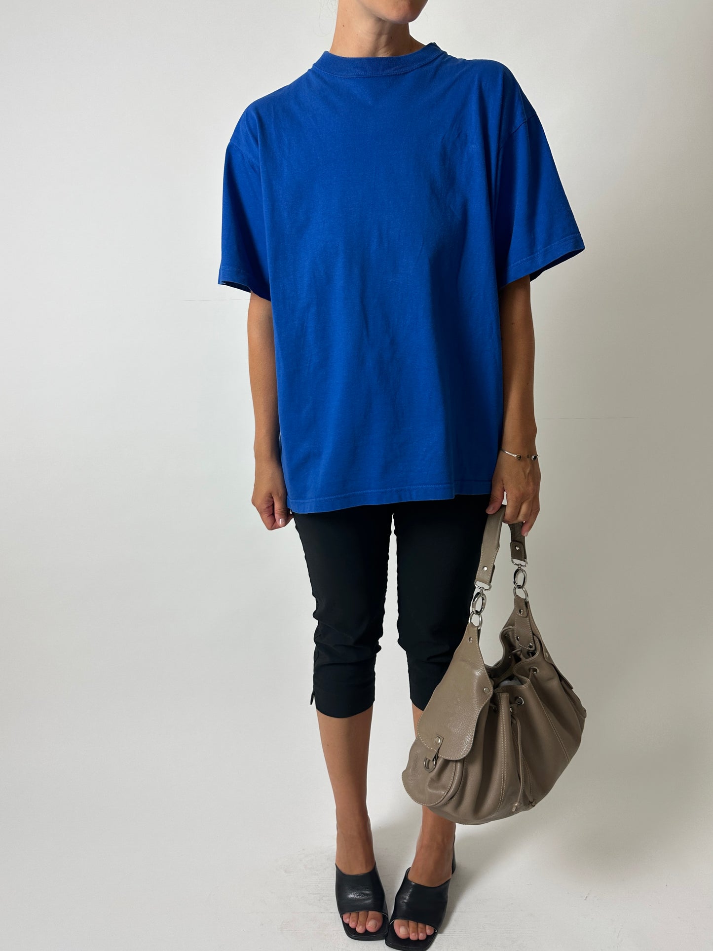 Vintage crewneck t-shirt | Cobalt