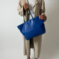 Leather shoulder bag | Cobalt blue