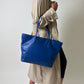 Leather shoulder bag | Cobalt blue