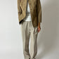 Suede relaxed jacket | Sand
