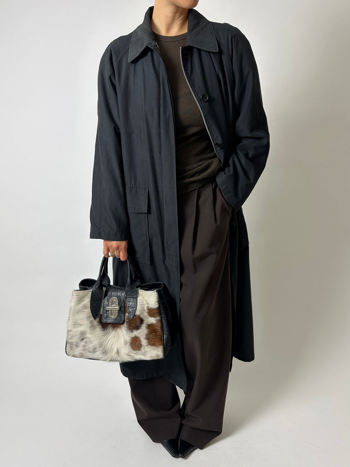 Long coat | Off black