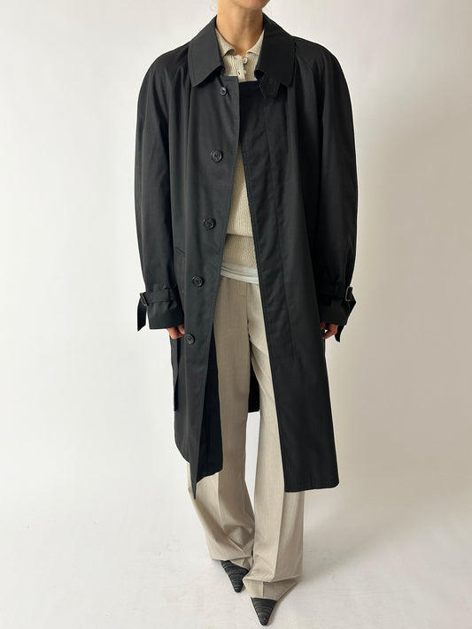 Oversized trench coat | Off Black
