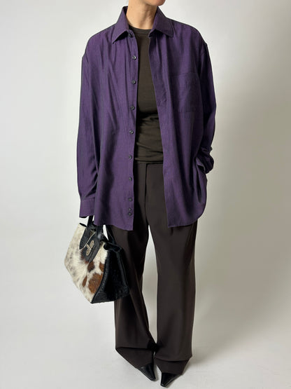 Relaxed fit striped shirt | Purple