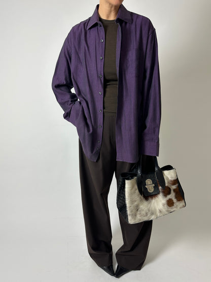 Relaxed fit striped shirt | Purple
