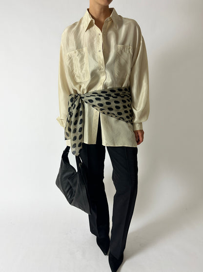 Silk relaxed shirt | Butter