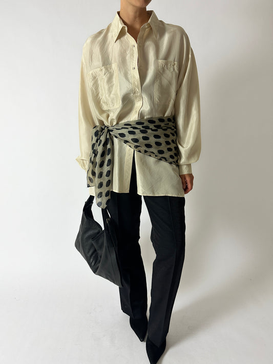 Silk relaxed shirt | Butter