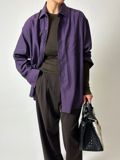 Relaxed fit striped shirt | Purple