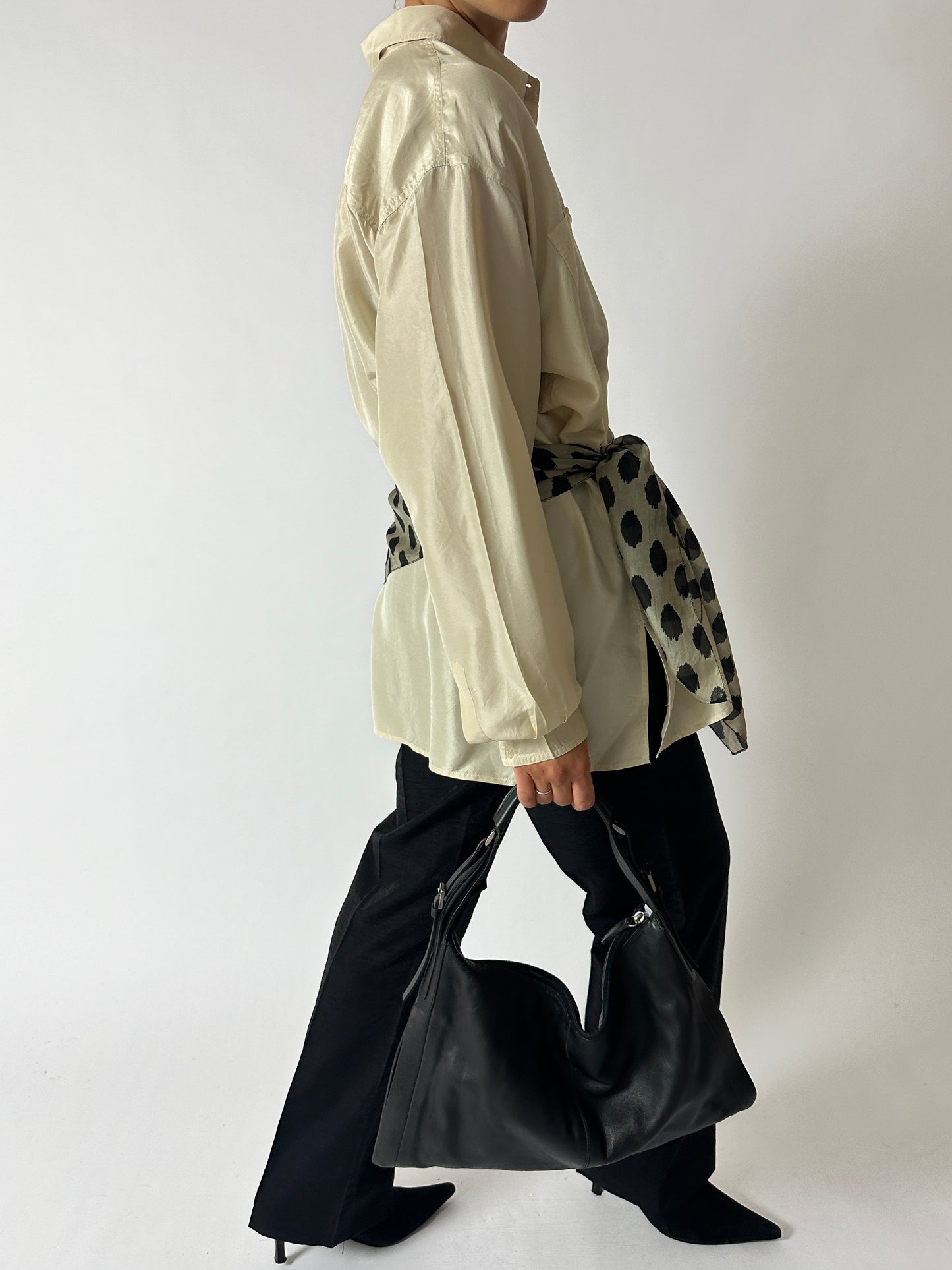 Silk relaxed shirt | Butter