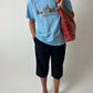 Vintage crewneck t-shirt | Light Blue