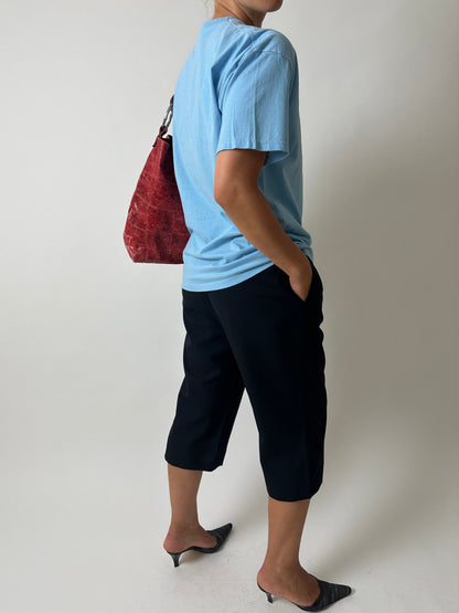 Vintage crewneck t-shirt | Light Blue
