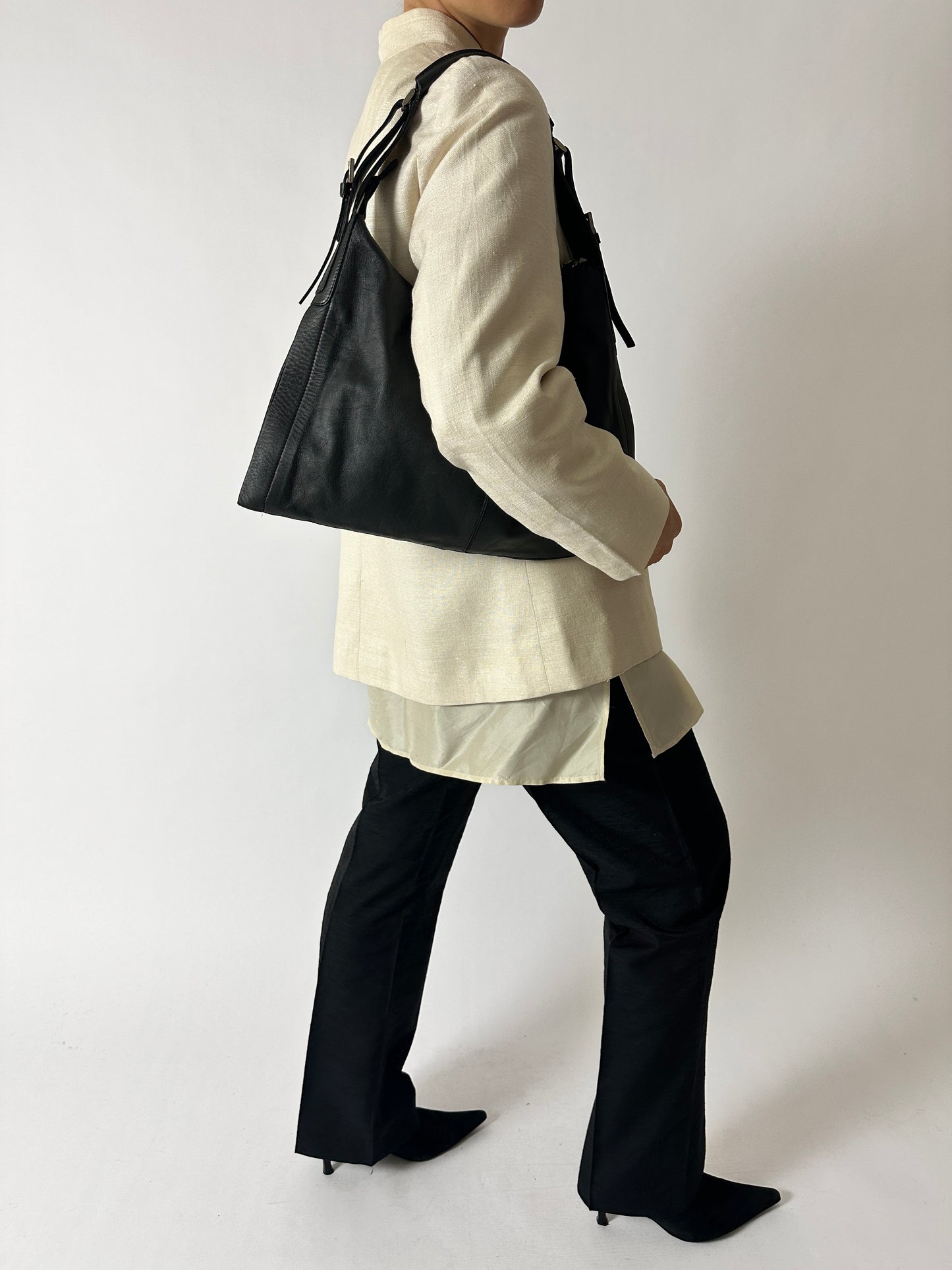 Silk blend tailored blazer | Off white