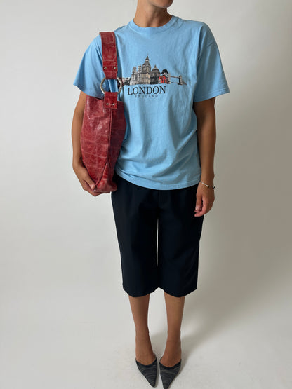 Vintage crewneck t-shirt | Light Blue