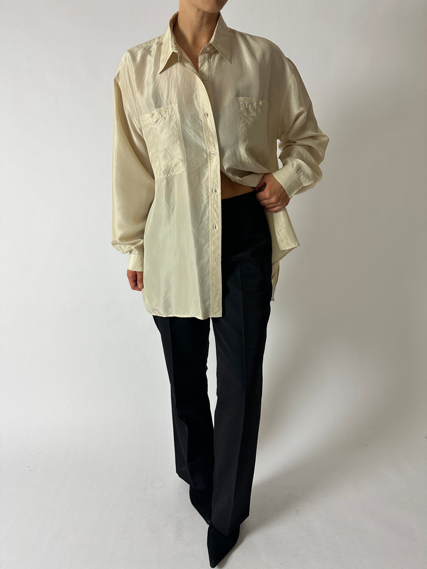 Silk relaxed shirt | Butter