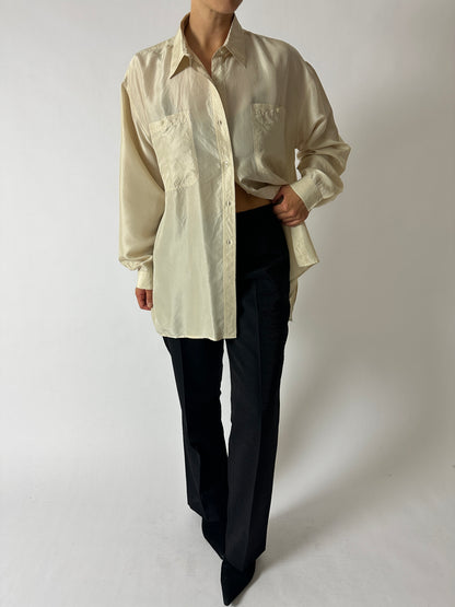 Silk relaxed shirt | Butter