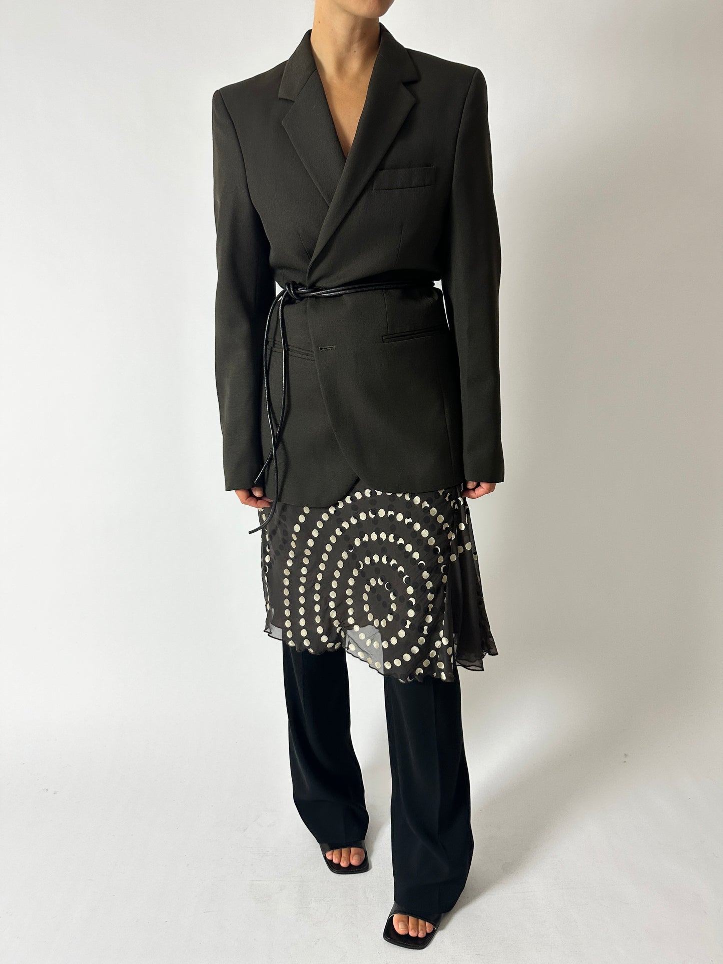 Wool blazer | Coffee brown