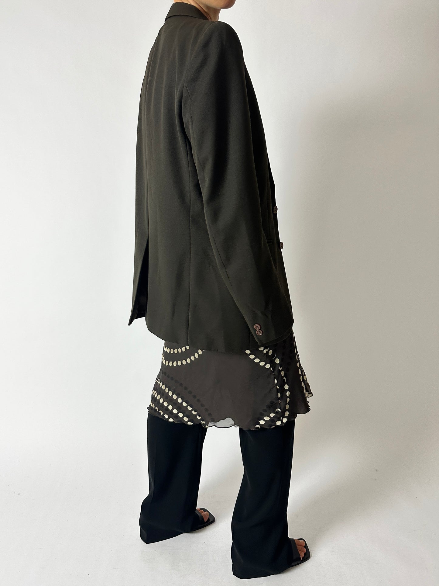 Wool blazer | Coffee brown