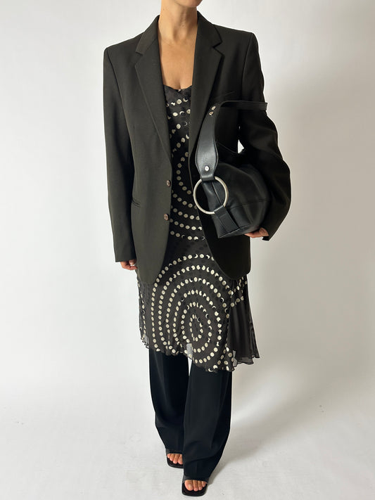 Wool blazer | Coffee brown
