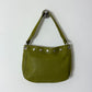 Leather shoulder bag | Toxic green