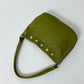 Leather shoulder bag | Toxic green