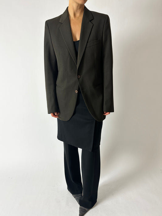 Wool blazer | Coffee brown