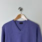 Wool v-neck sweater | Purple