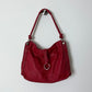 Leather shoulder bag | Red