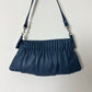 Leather mini shoulder bag | Blue