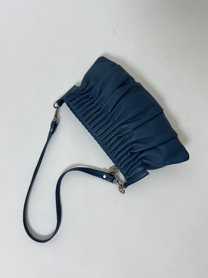 Leather mini shoulder bag | Blue