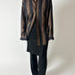 Silk striped shirt | Black / Brown