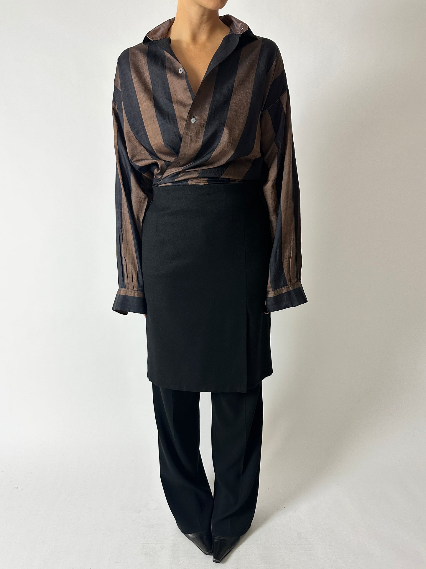 Wool pencil skirt | Black