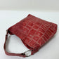 Leather tote bag | Bright red
