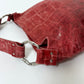 Leather tote bag | Bright red