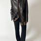 Leather jacket | Dark brown