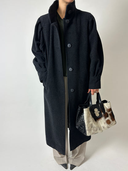 Oversized wool coat | Anthracite