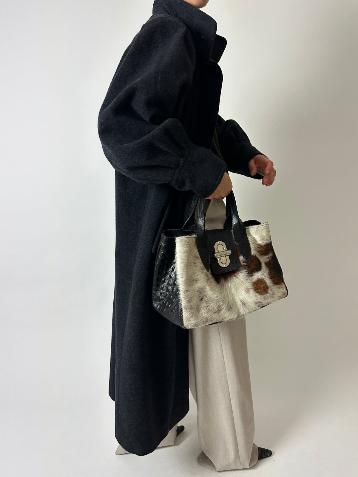 Oversized wool coat | Anthracite