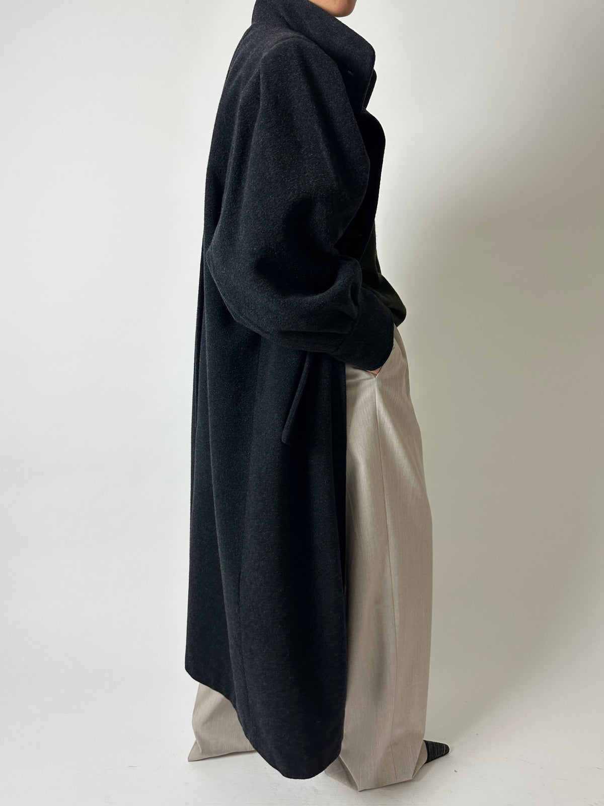 Oversized wool coat | Anthracite