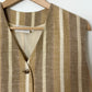 Linen striped vest | Sand