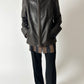 Leather jacket | Dark brown