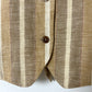 Linen striped vest | Sand