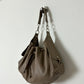 Leather shoulder bag | Beige