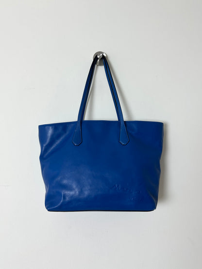Leather shoulder bag | Cobalt blue