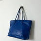 Leather shoulder bag | Cobalt blue
