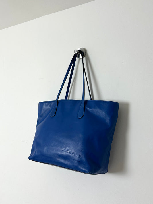 Leather shoulder bag | Cobalt blue