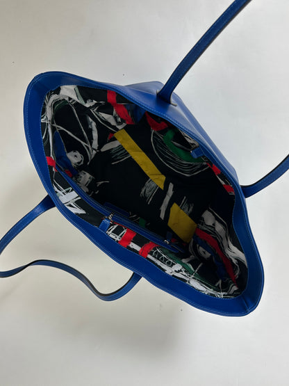 Leather shoulder bag | Cobalt blue