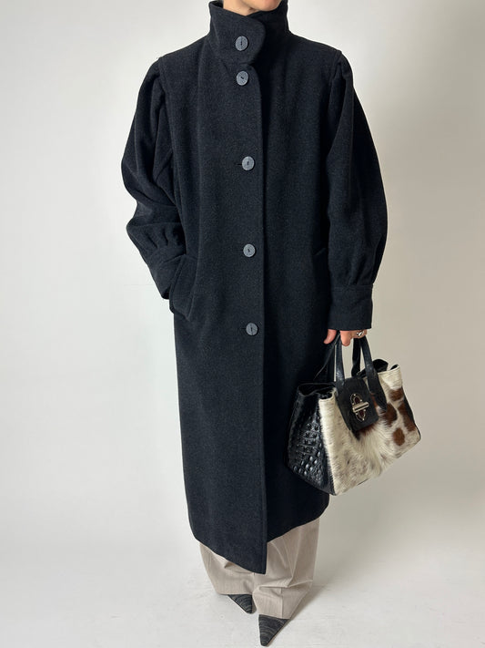 Oversized wool coat | Anthracite