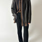 Silk striped shirt | Black / Brown