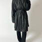 Long leather coat | Black
