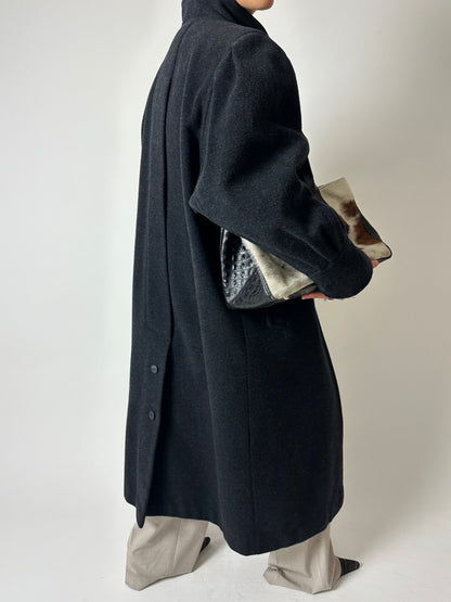 Oversized wool coat | Anthracite